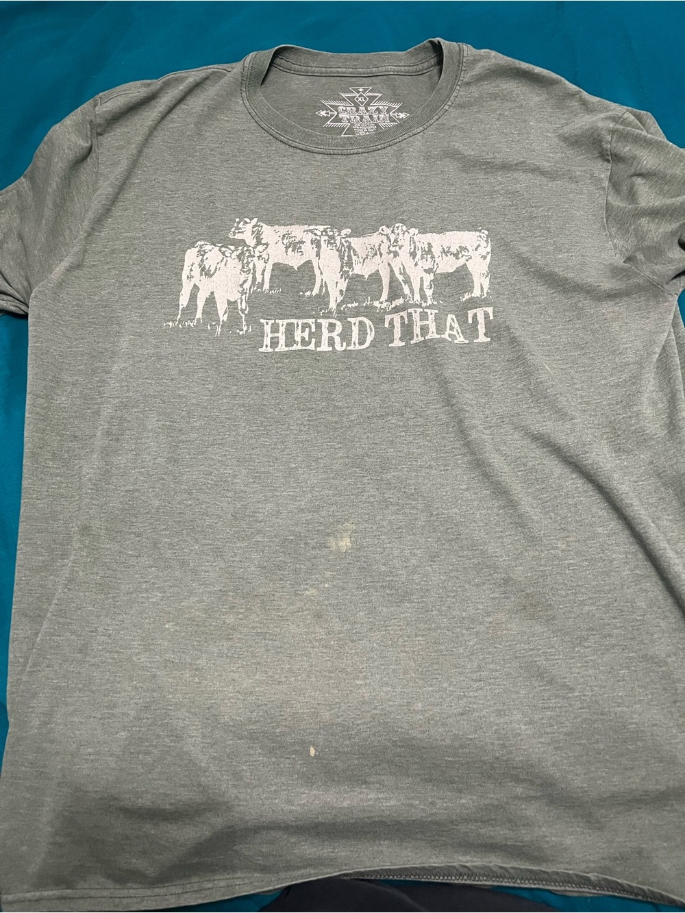 Crazy Train Gray 'Herd That' Graphic Tee